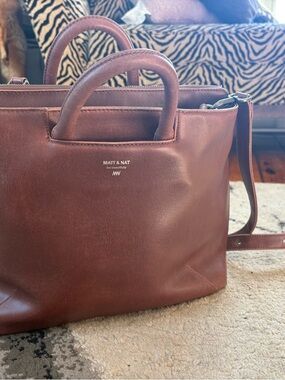 Matt & Nat Chestnut Brown Vegan Leather Satchel